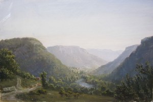 "veiw of the Tarn Valley , France ",8x12 in
