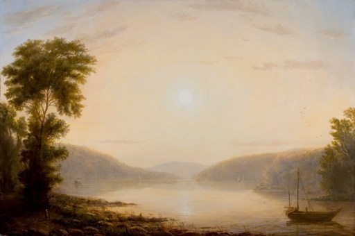 sunrise over the hudson river