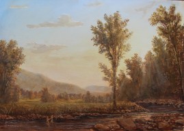 Laurensansaricq_swiming in the early morning in the wildcat river_10x14in. oil on panel