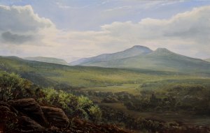 Lauren Sansaricq View from Tip Top of Roundtop and High Peak 9 x 14 inches Oil on panel web
