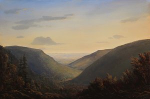 Lauren Sansaricq View from Twilight Park at Sunset 12 x 18 in. Oil on panel web